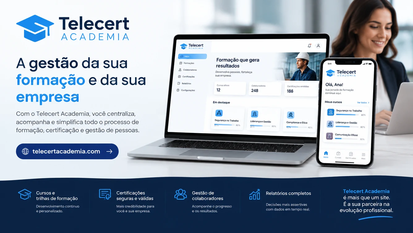 Telecert Academia — imagem da plataforma
